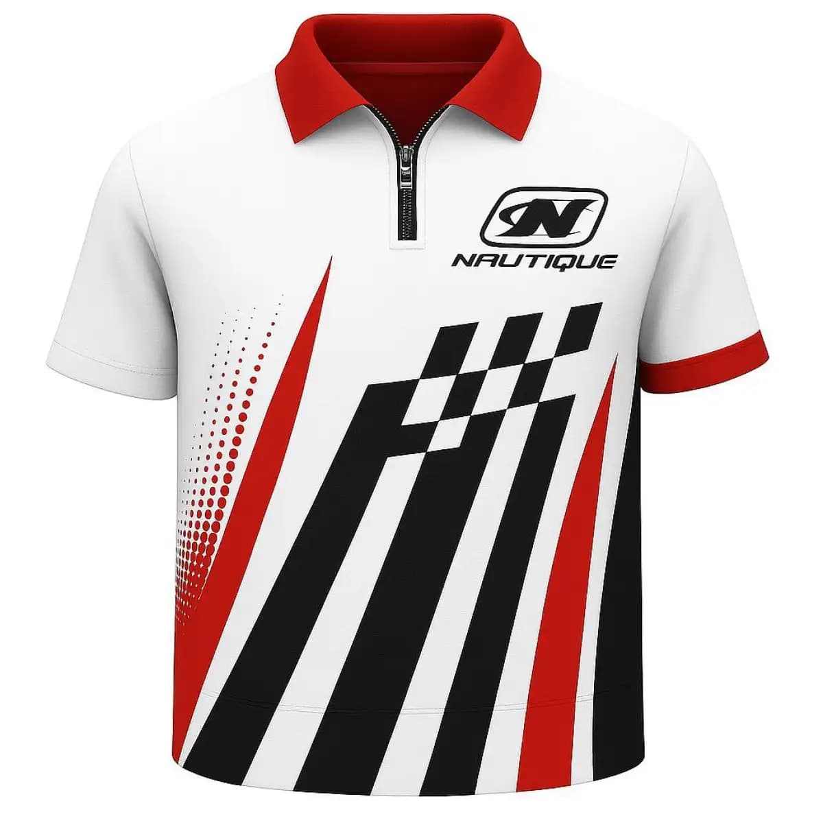 Nautique3D - Premium Unisex Zip-Up Polo T-Shirt