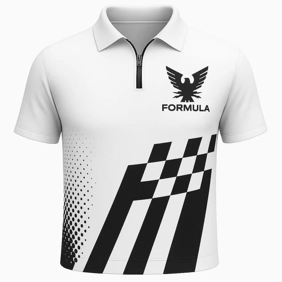 formula6 1 - Premium Unisex Zip-Up Polo T-Shirt