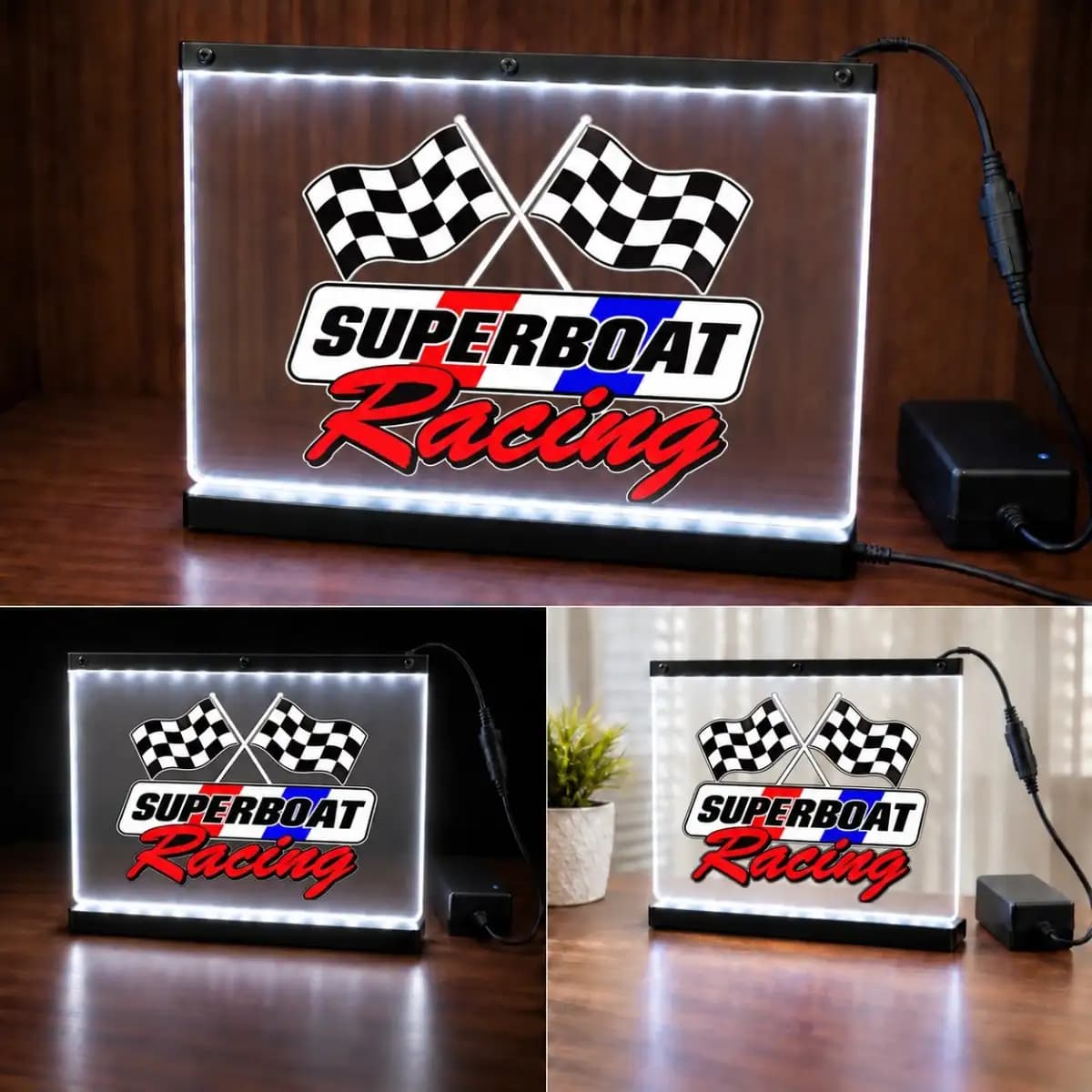 superboat 40 - Custom LED Acrylic Desk Sign