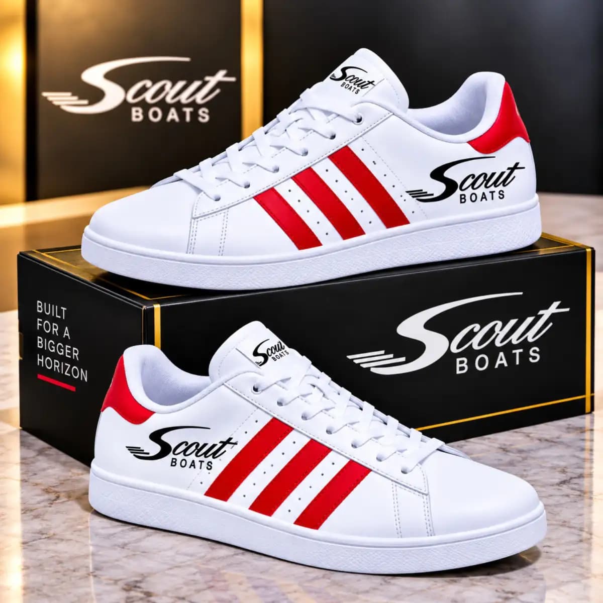 Scout boat 052 - Low Top Leather Sneakers