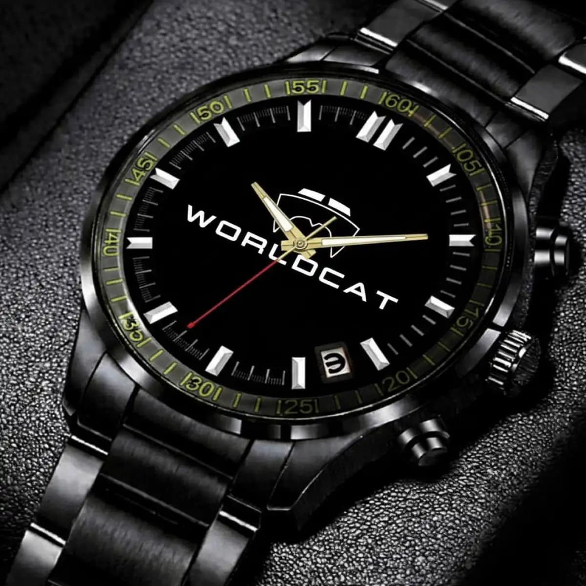 world cat boat - Premium Stainless Steel watch