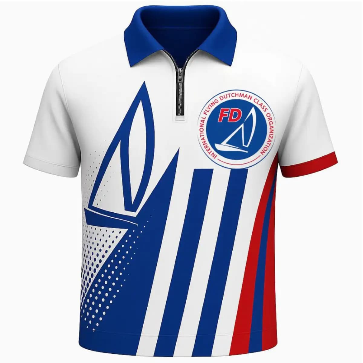 Flying Dutchman 1 - Premium Unisex Zip-Up Polo T-Shirt