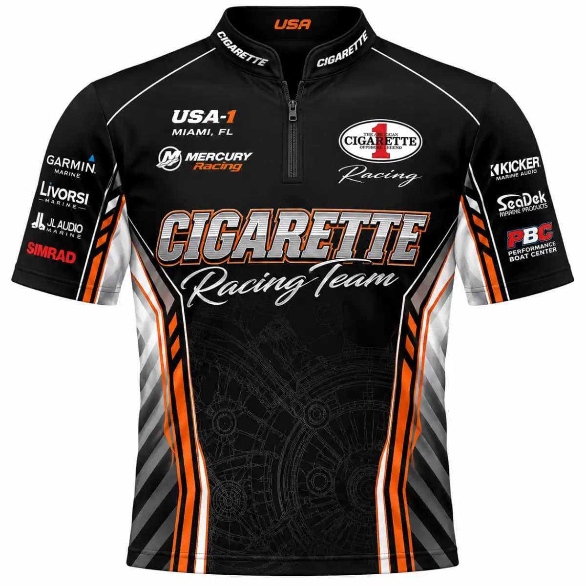 cigarette 90 - Premium Unisex Zip-Up Polo T-Shirt