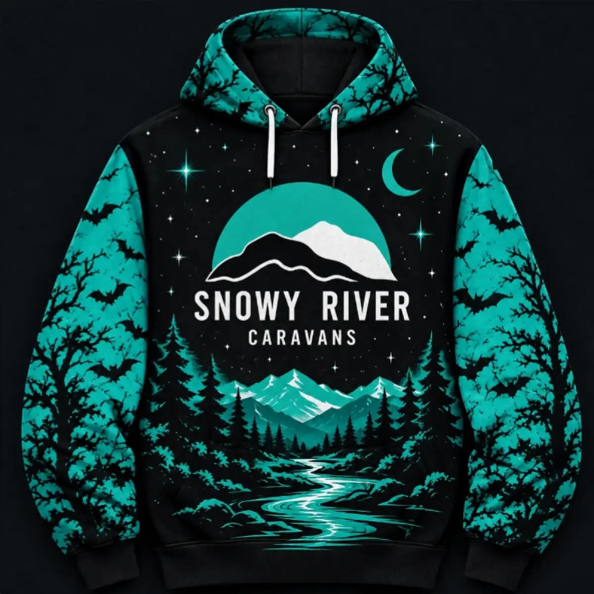 snowy river caravans halloween - Men's Premium Hoodie